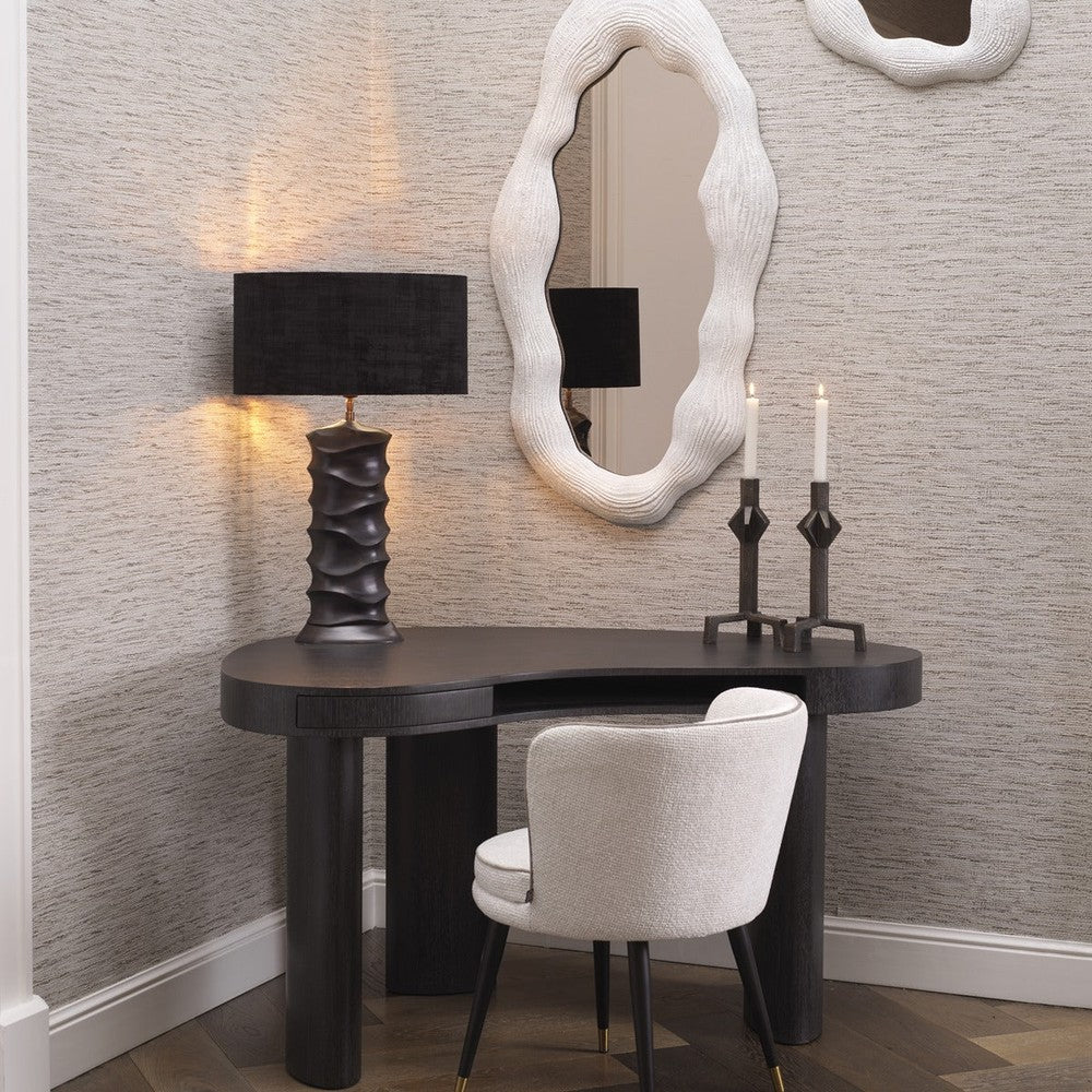 Vence Desk - Charcoal Grey Oak Veneer