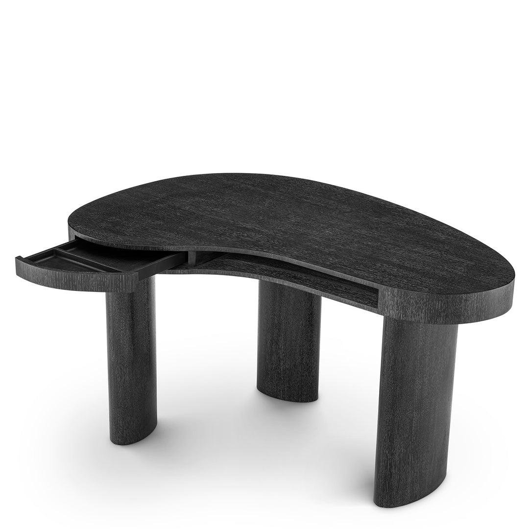 Vence Desk - Charcoal Grey Oak Veneer