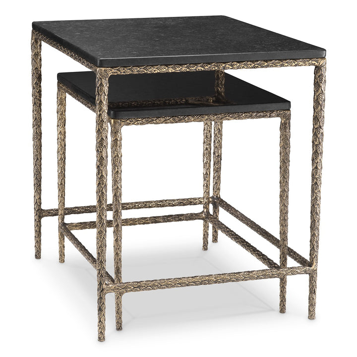 Ferndale Set of 2 Side Tables - Black Granite
