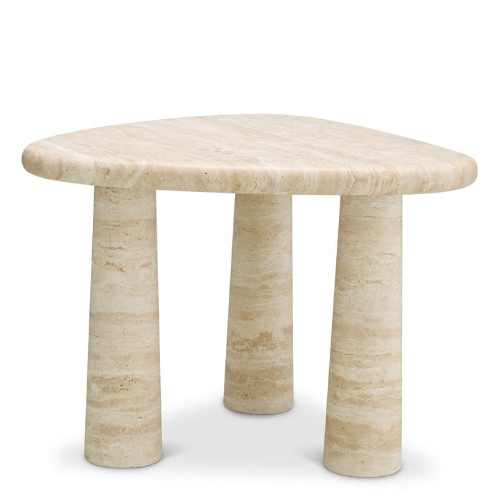 Larine Small Side Table - Travertine
