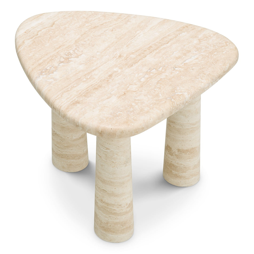 Larine Small Side Table - Travertine
