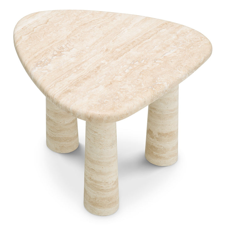 Larine Small Side Table - Travertine