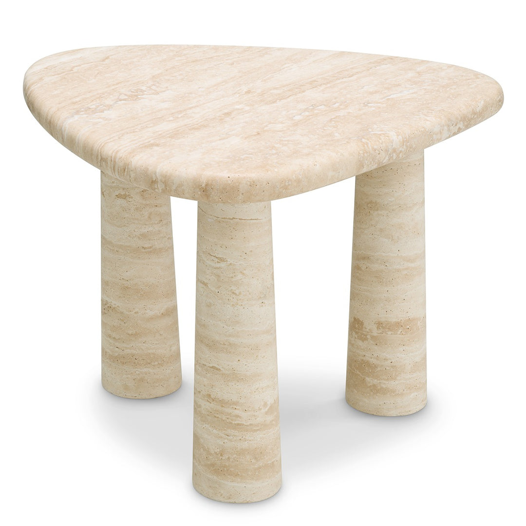 Larine Small Side Table - Travertine