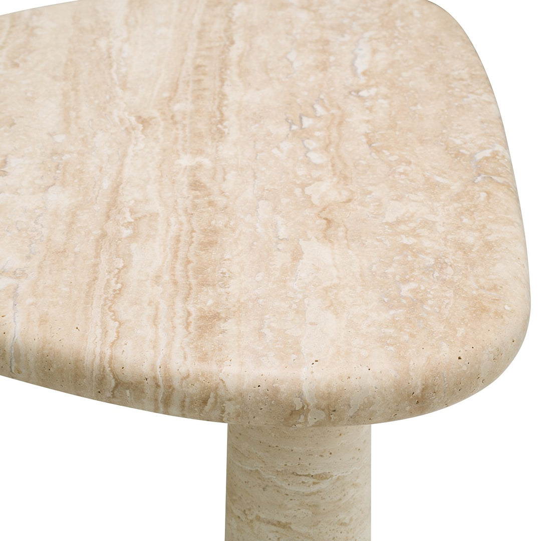 Larine Small Side Table - Travertine