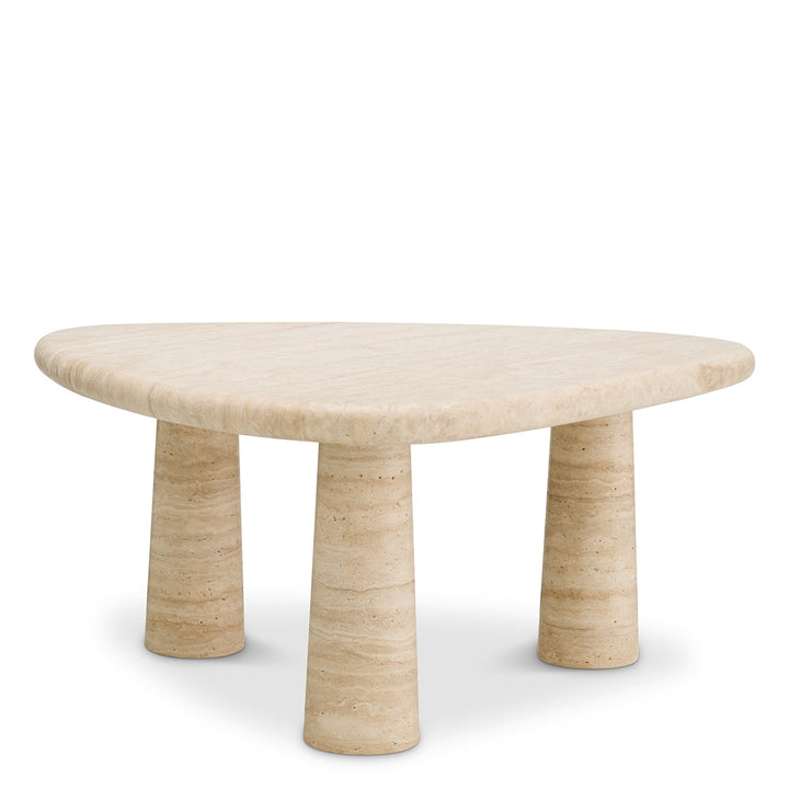 Larine Large Side Table - Travertine