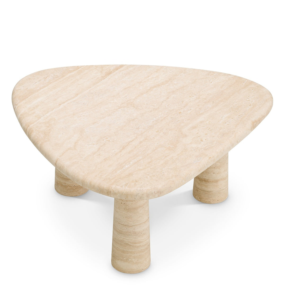 Larine Large Side Table - Travertine