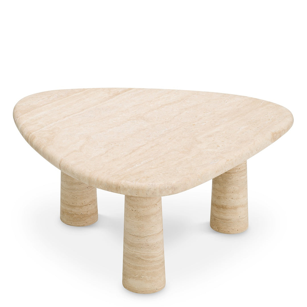 Larine Large Side Table - Travertine