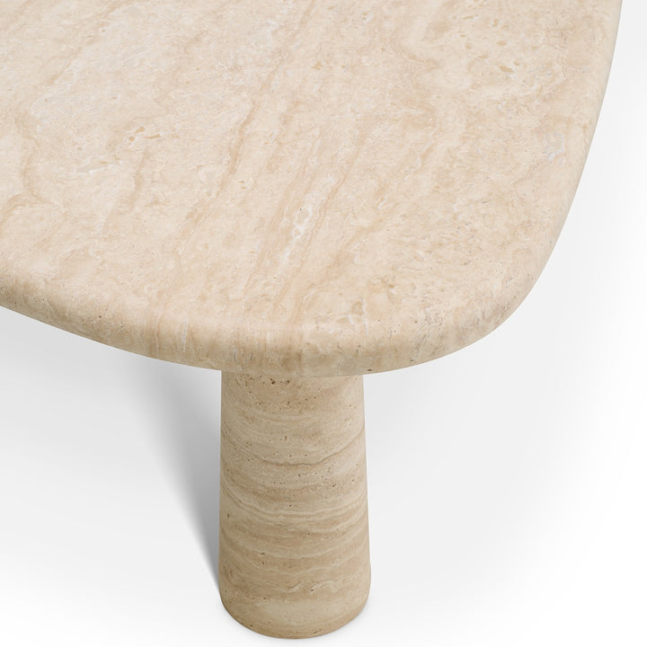 Larine Large Side Table - Travertine