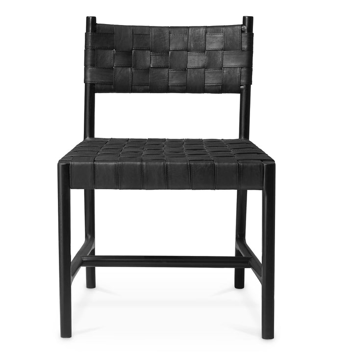 Tiberio Dining Chair - Classic Black Leather