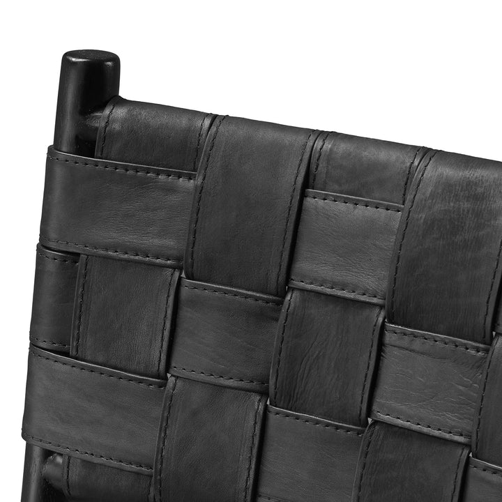 Tiberio Dining Chair - Classic Black Leather