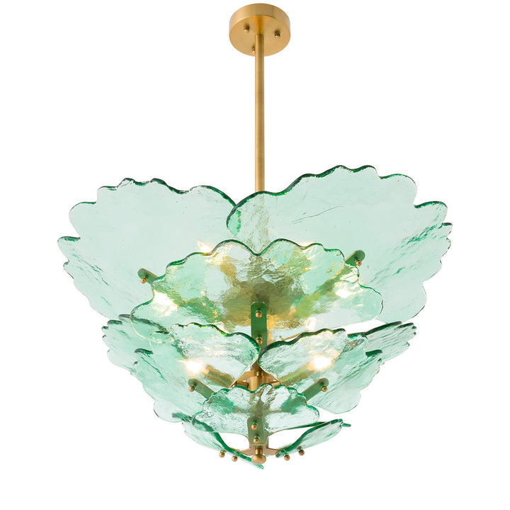 Florina Chandelier - Green Glass