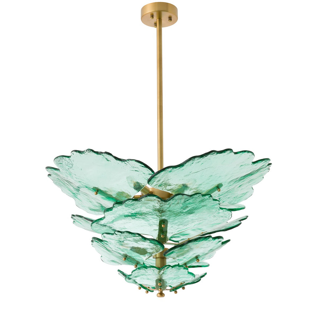 Florina Chandelier - Green Glass