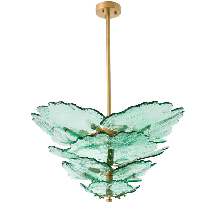 Florina Chandelier - Green Glass