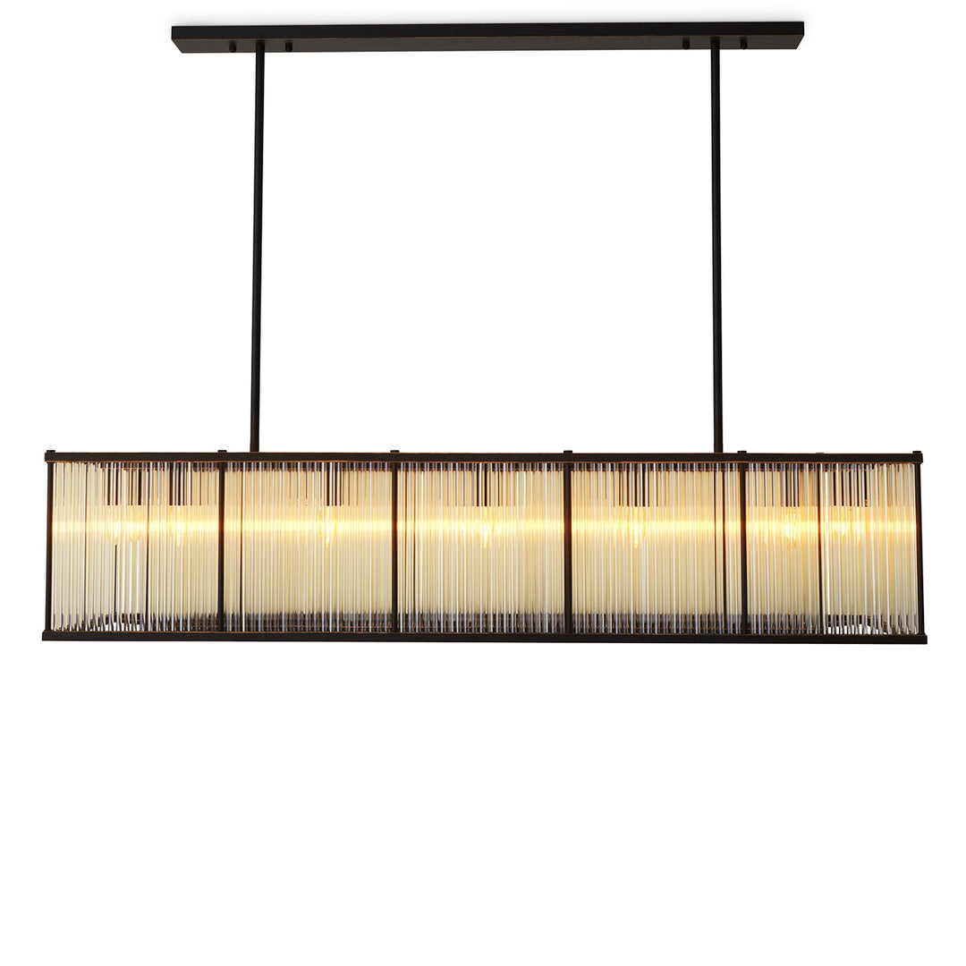 Bernadi Rectangular Chandelier - Bronze Highlight