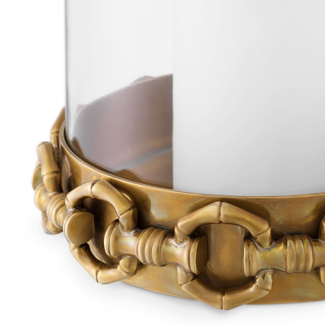 Clementine Large Hurricaine Lantern - Vintage Brass