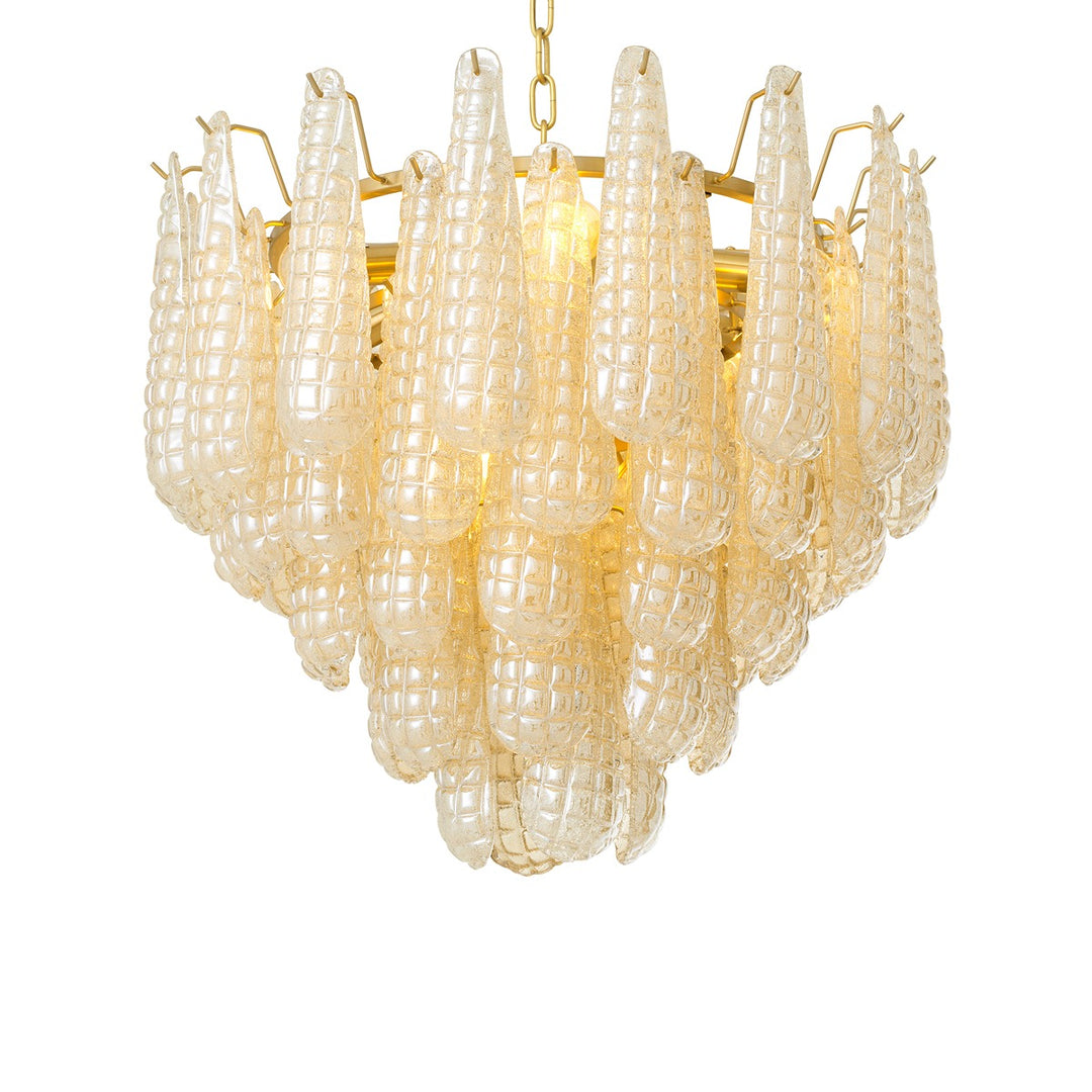 Chaves Small Chandelier - Champagne Coloured Glass