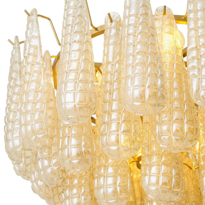 Chaves Small Chandelier - Champagne Coloured Glass
