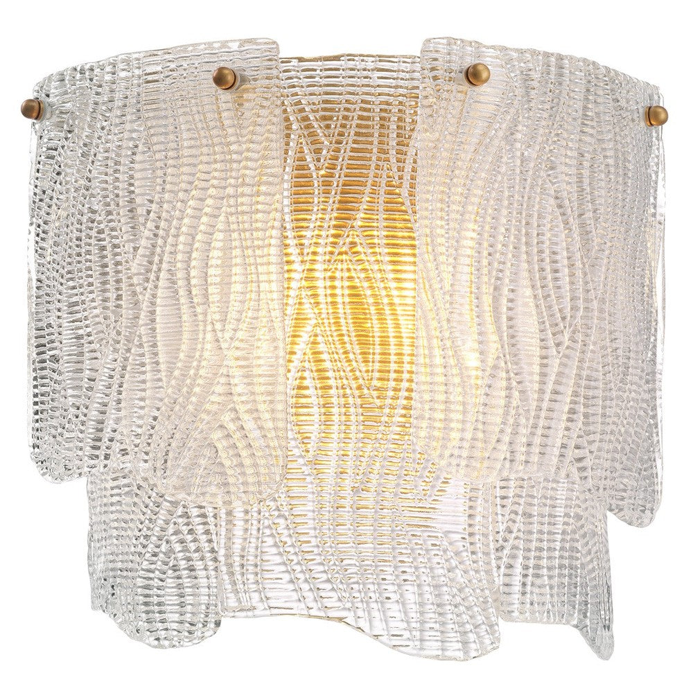 Asinara Wall Lamp - Clear Textured Glass