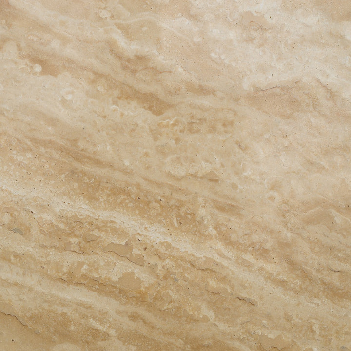 Nathan Dining Table - Brushed Brass & Travertine