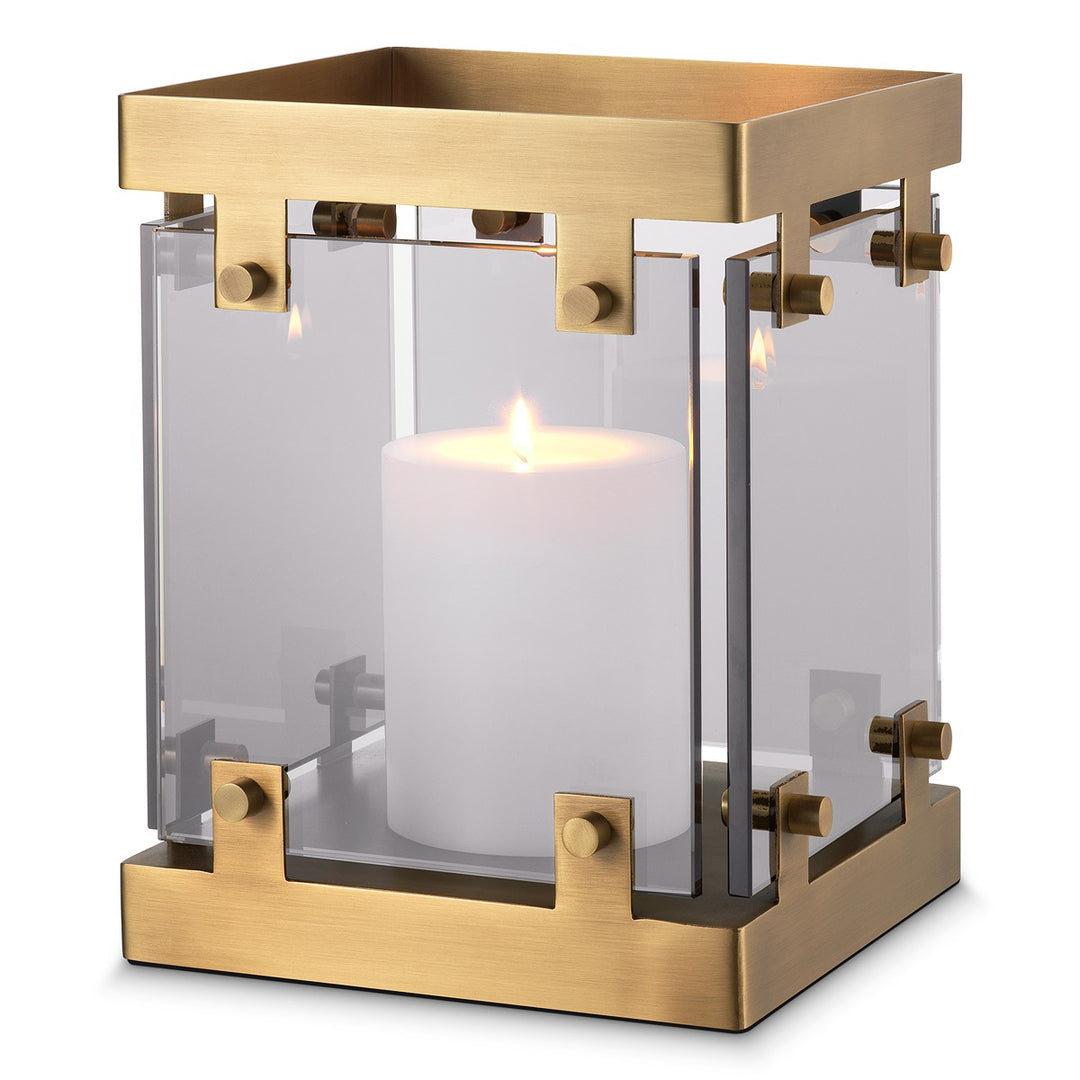 Heston Small Hurricaine Lantern - Smoke Glass