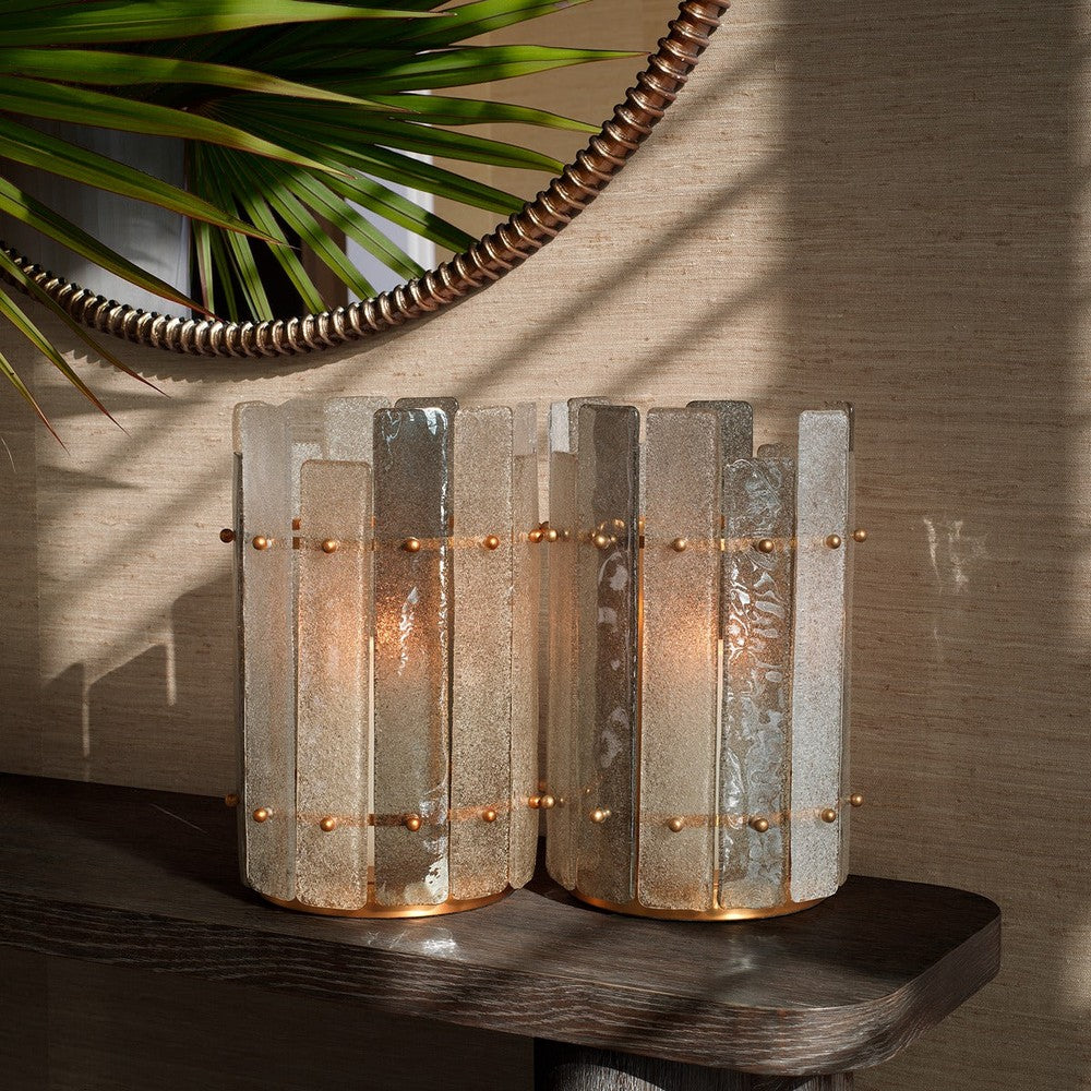 Greyson Hurricaine Lantern - Smoke Glass