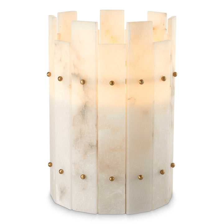 Ruby Hurricane Lantern - Alabaster