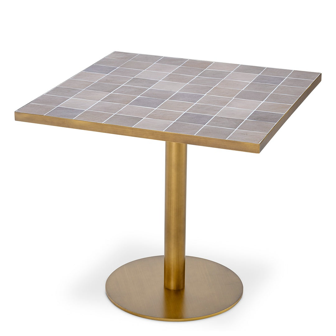 Colton Dining Table - Antique Brass
