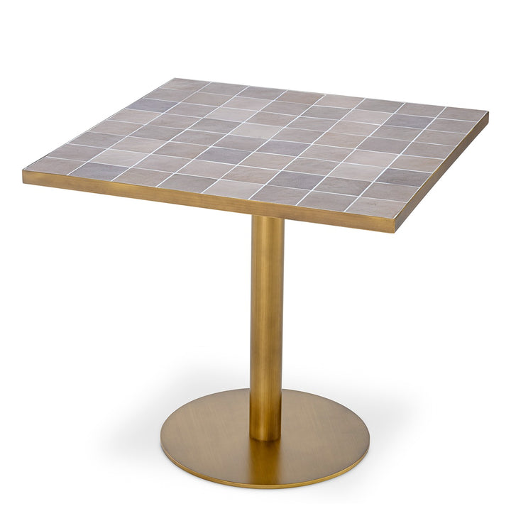Colton Dining Table - Antique Brass