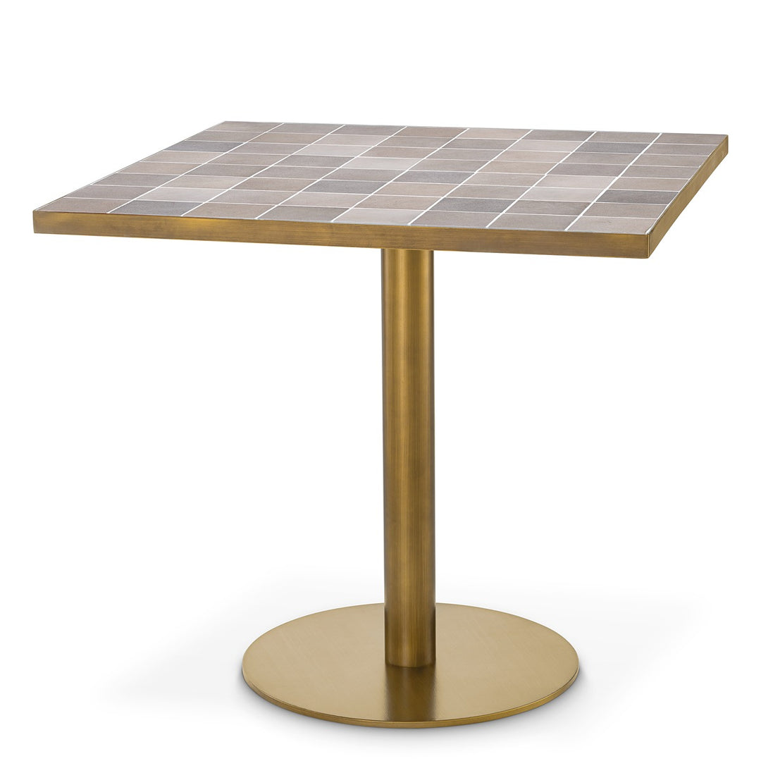 Colton Dining Table - Antique Brass