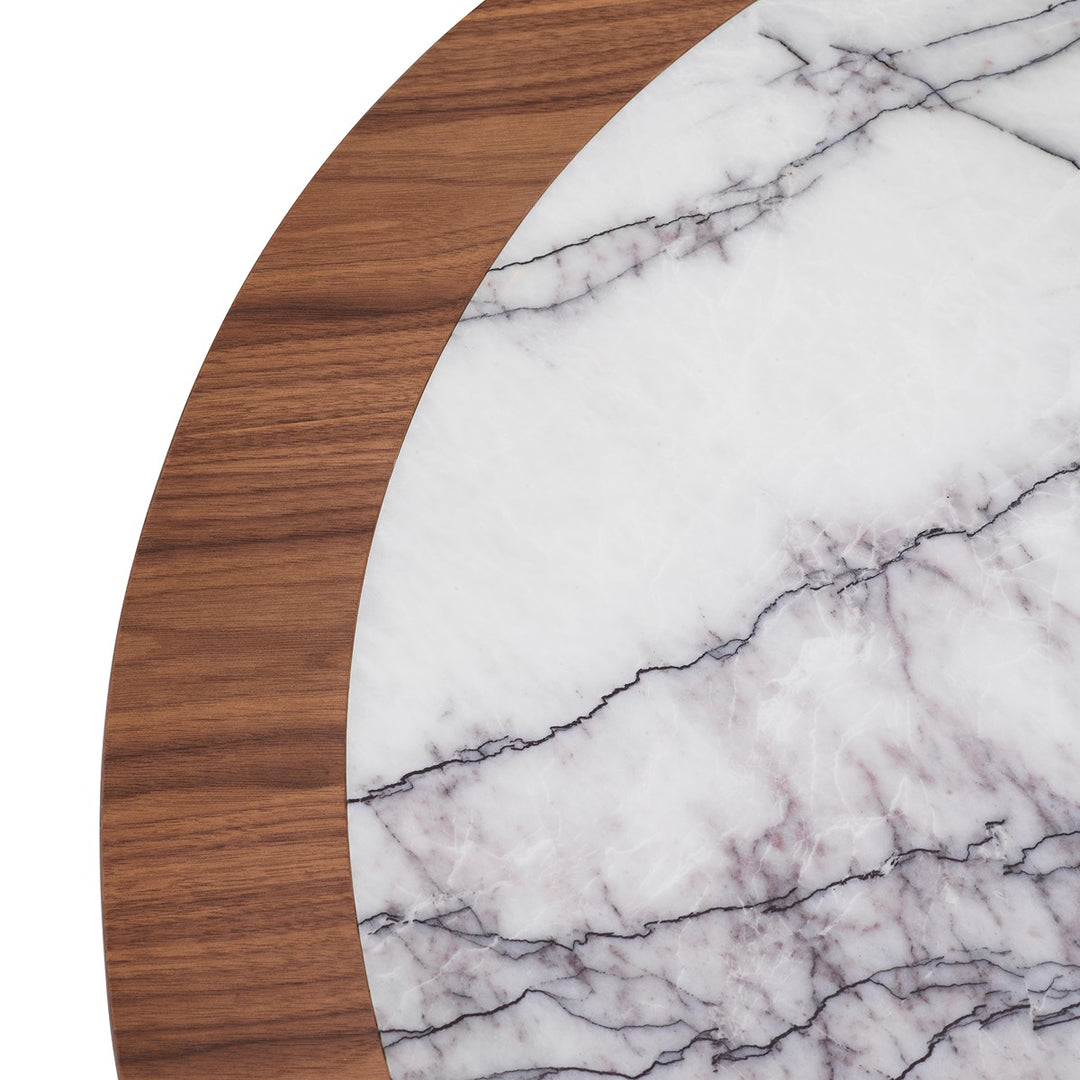 Presedio Coffee Table - Walnut Veneer & Biano Lilac Marble