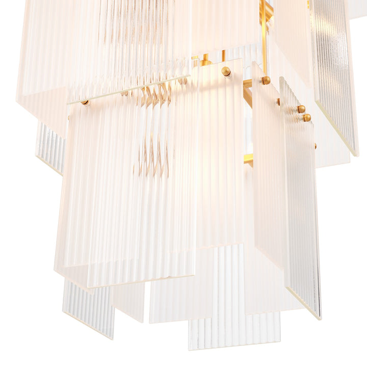 Giardano Chandelier - Glass & Antique Brass