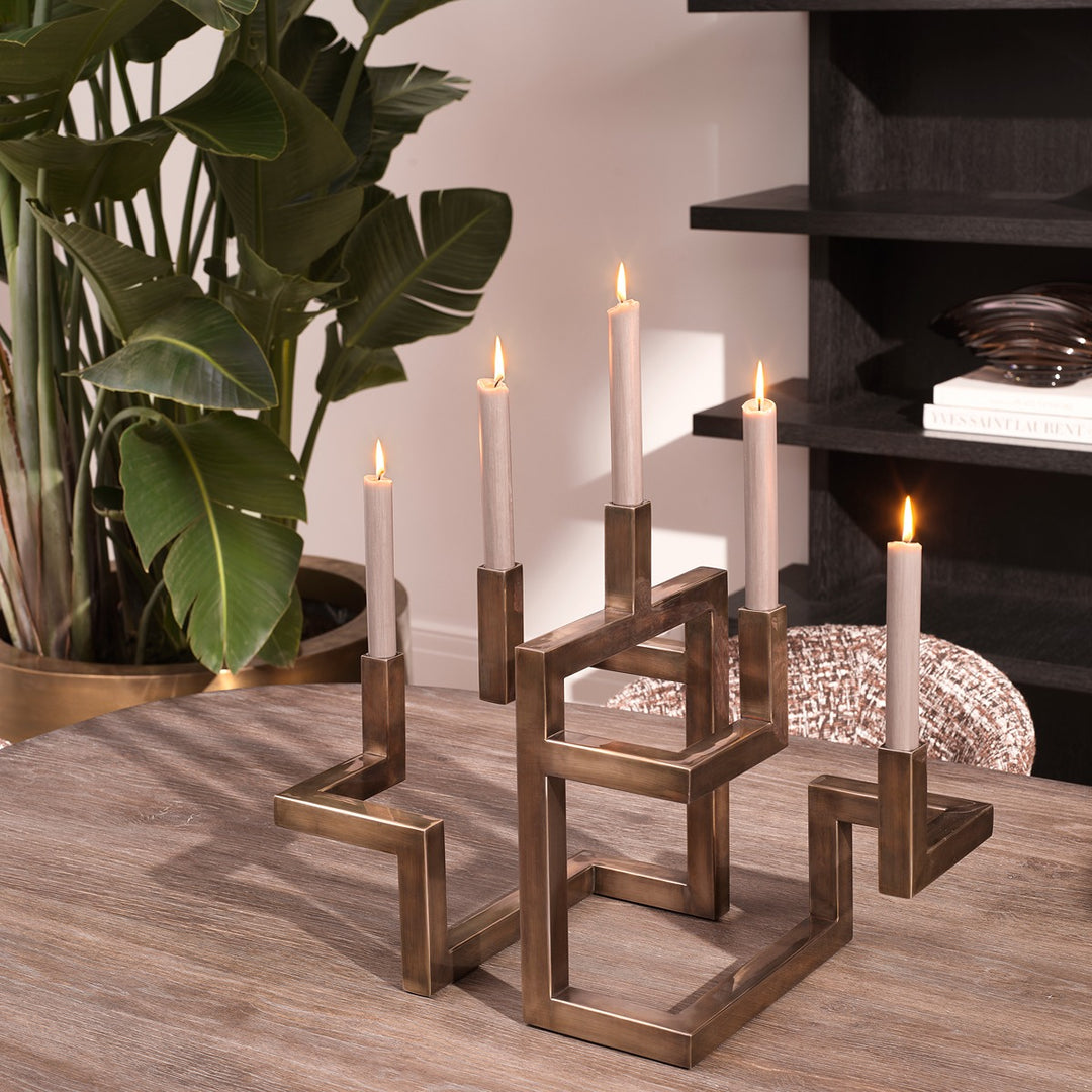 Skyline Candle Holder - Vintage Brass