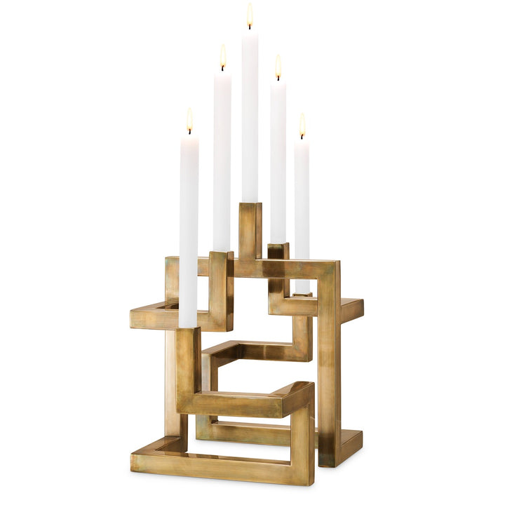Skyline Candle Holder - Vintage Brass