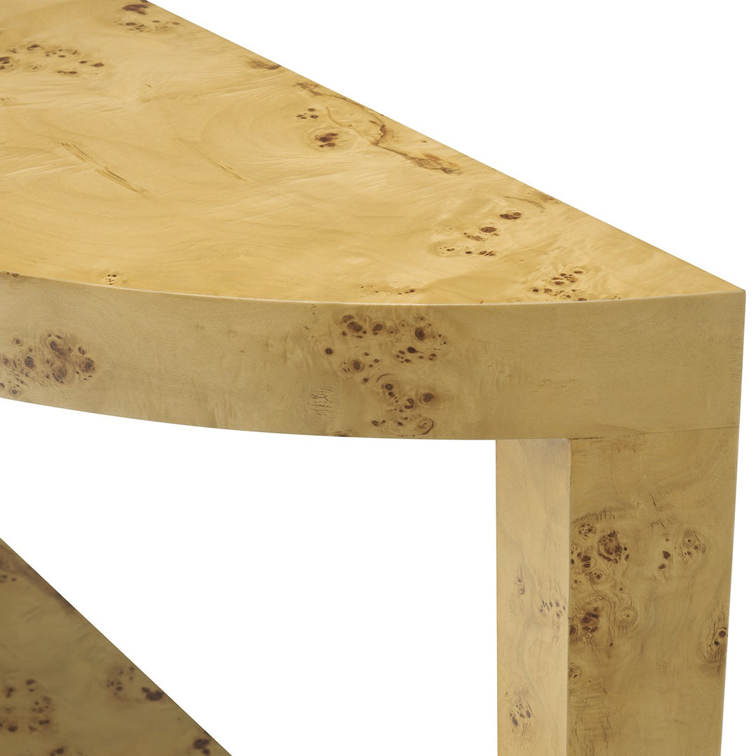 Raphael Console Table - Mappa Burl Veneer