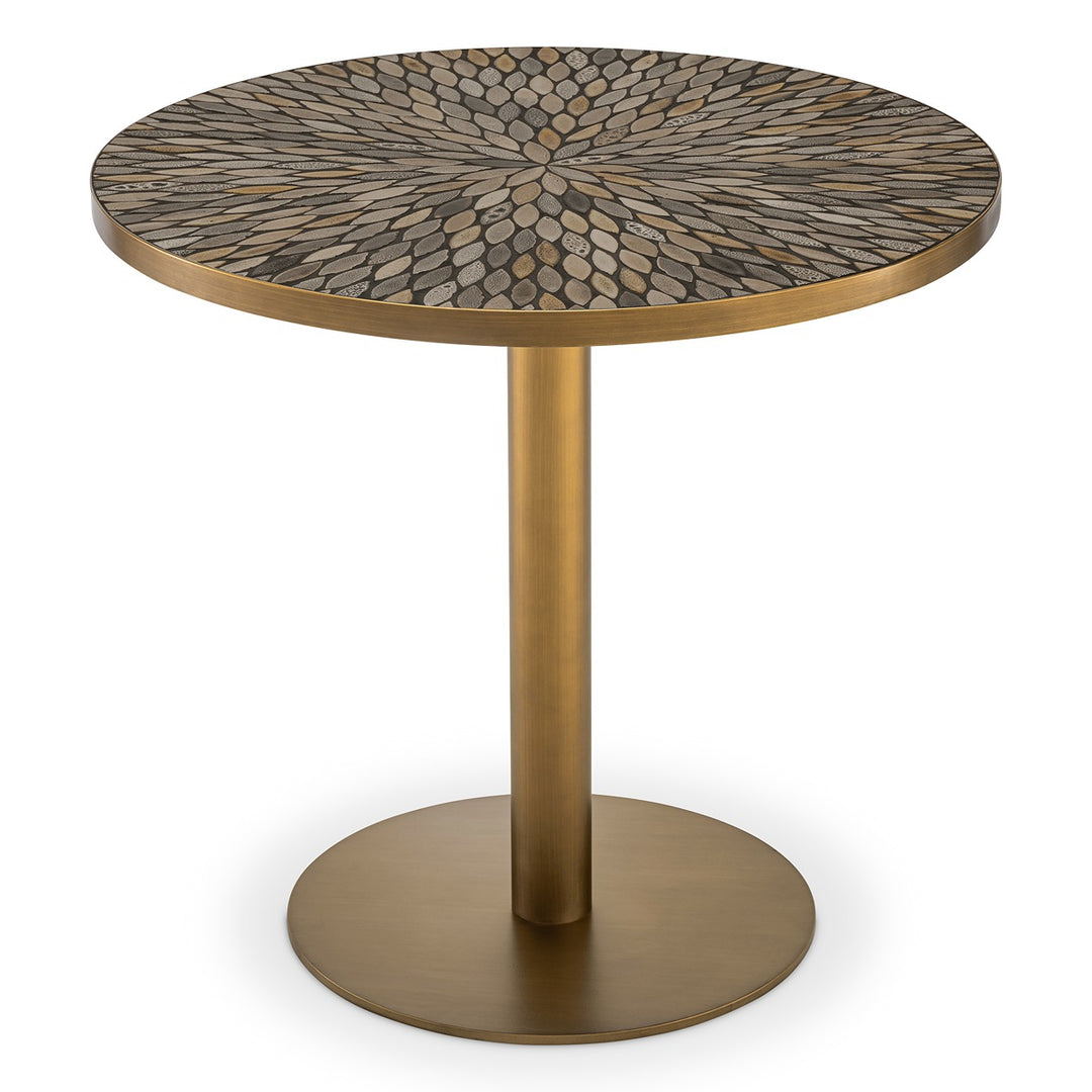 Declan Dining Table - Antique Brass