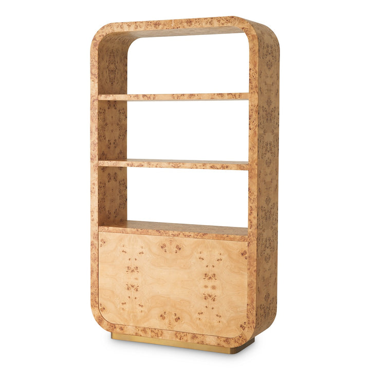 Quinton Mappa Burl Veneer Cabinet - Light Brown