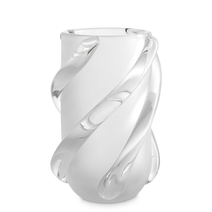 Celestino Medium Frosted Vase - White