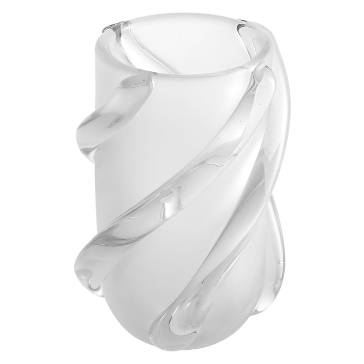 Celestino Medium Frosted Vase - White