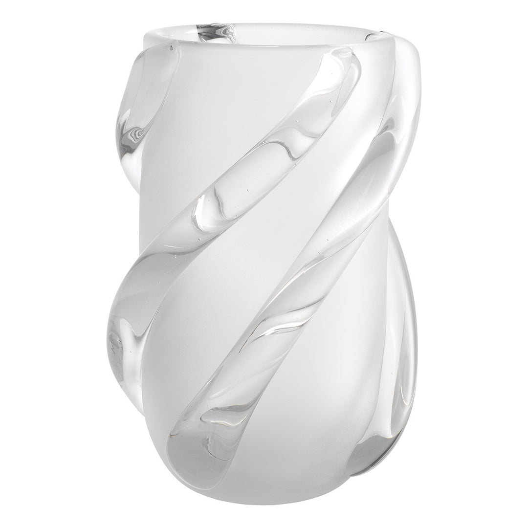 Celestino Medium Frosted Vase - White