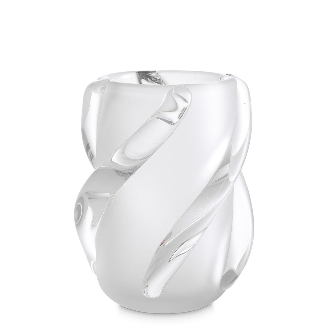 Celestino Small Frosted Vase - White