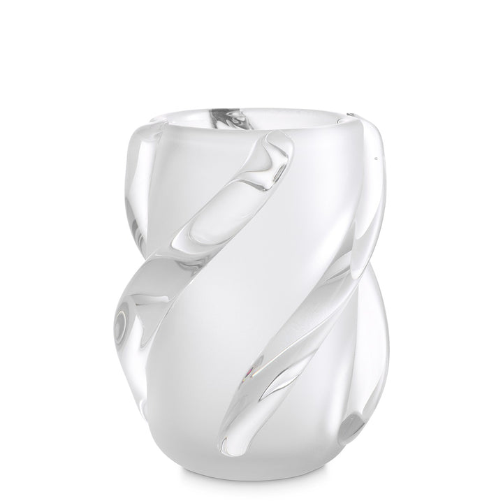Celestino Small Frosted Vase - White