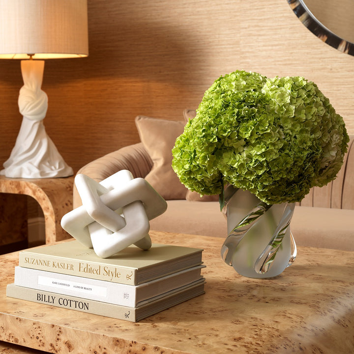 Celestino Small Frosted Vase - White