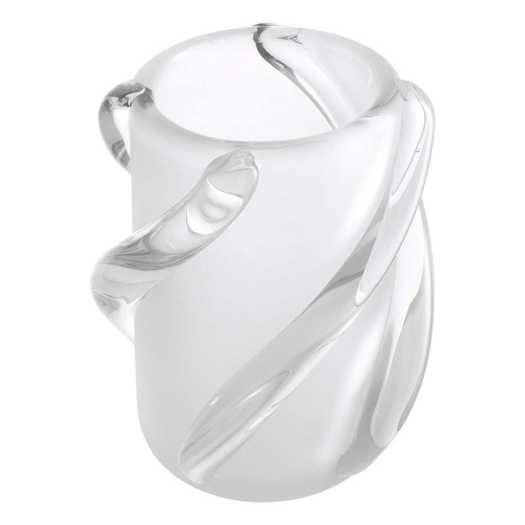 Celestino Small Frosted Vase - White