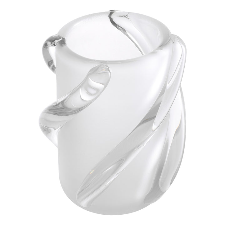 Celestino Small Frosted Vase - White
