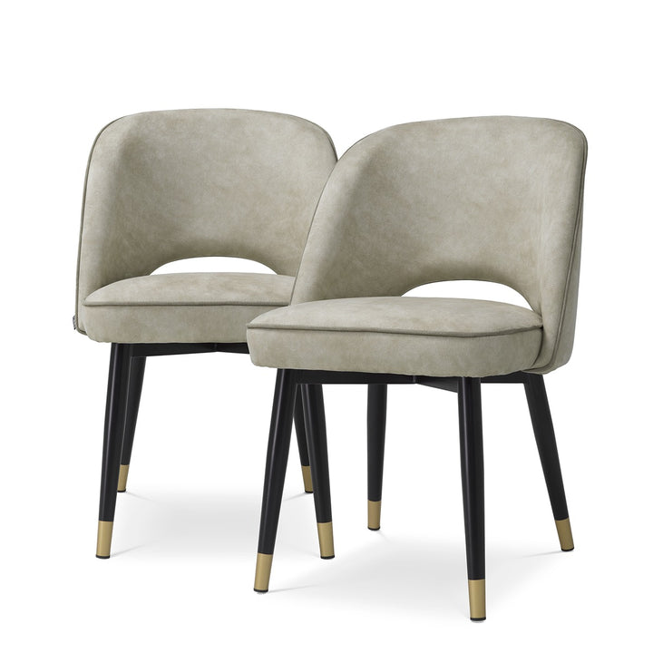 Cliff Set of 2 Dining Chairs - Mayer Silver