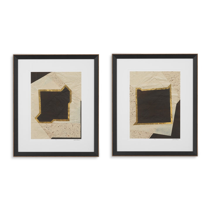 Creased Umber Set of 2 Prints by Vanna Lam