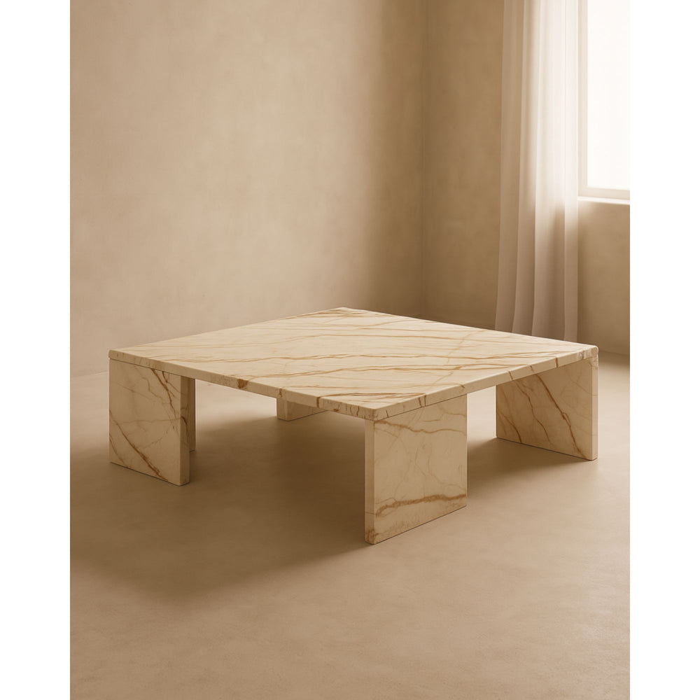 Kenzo Square Coffee Table - Gold Tommy Franks 2