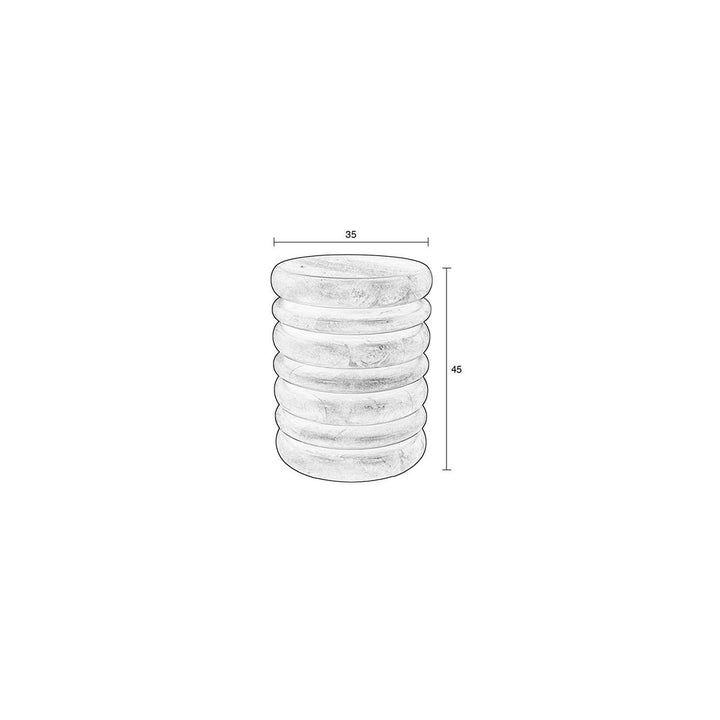 Disc Stool - Mango Wood Zuiver 7