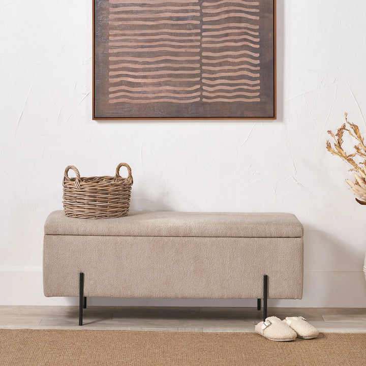 Catania Teddy Storage Bench - Taupe