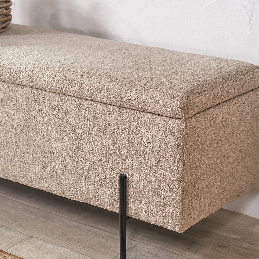 Catania Teddy Storage Bench - Taupe